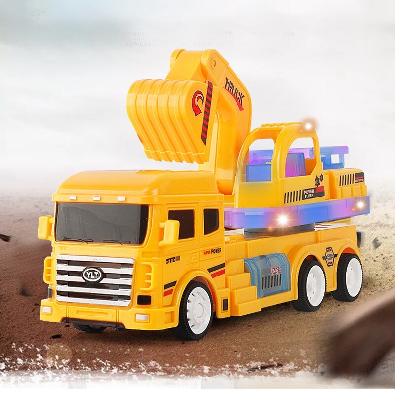 Bouw Graafmachine Speelgoed Vrachtwagen Met Geluid En Licht Kinderen Speelgoed 1:24 Schaal: Default Title