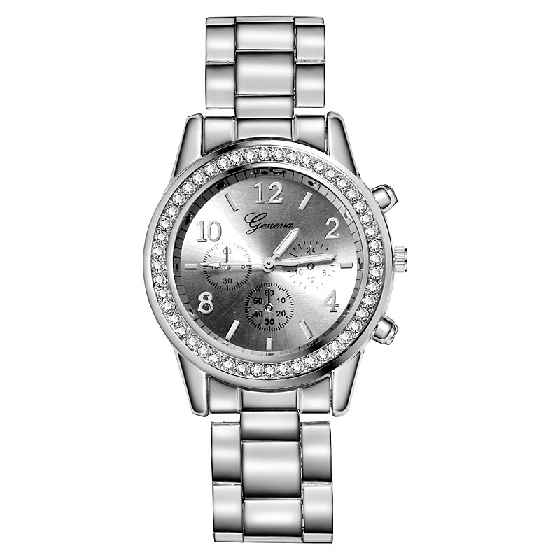 Reloj mujer Zilveren vrouwen Horloge Mode Strass Vrouwen Quartz Horloge Luxe Dames horloge Vrouwen Horloge relogio feminino: Silver