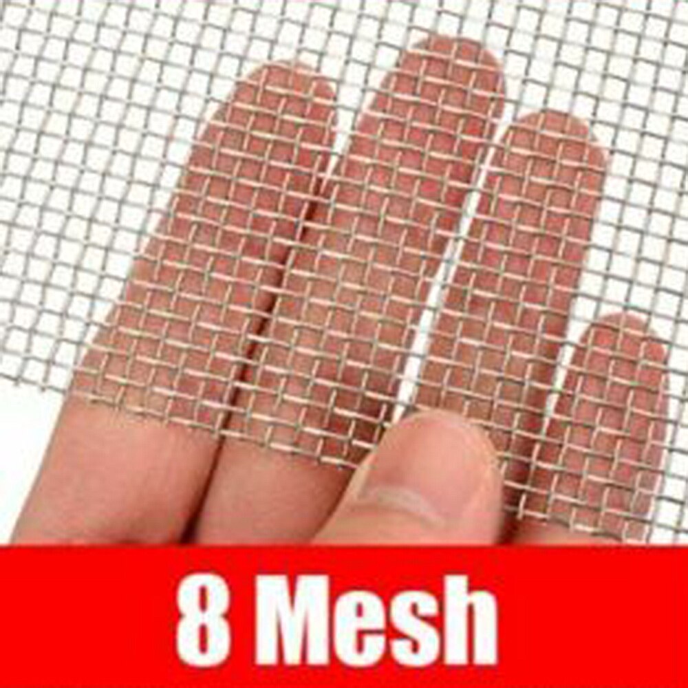 Rustfrit stålfilter 5/8/20/30/40 mesh vævet filtreringsfilter: 8 masker