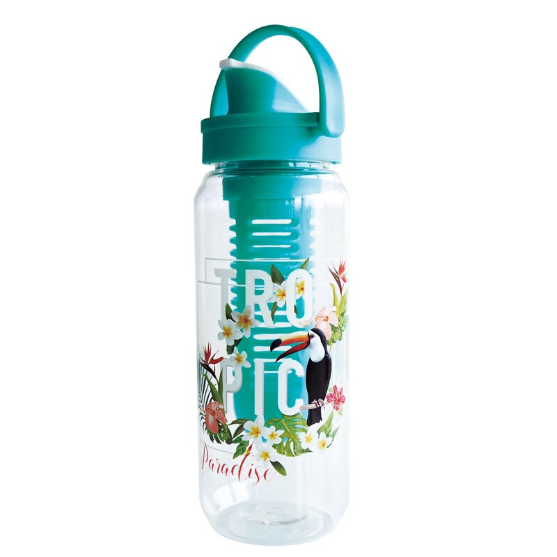 750ml/900ml frugtjuice infuser vandflaske bærbare plastik citronsaft flaske til vandsport drikkedunk: 750ml blå