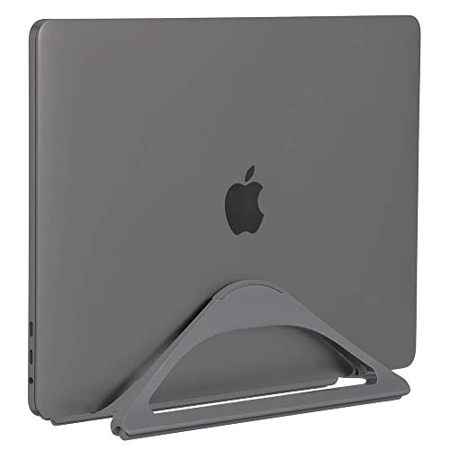 Space-Saving Vertical Desktop Stand for MacBook Air/Pro 16 13 15, iPad Pro 12.9, Chromebook and 11 to 17-inch Laptop: Black