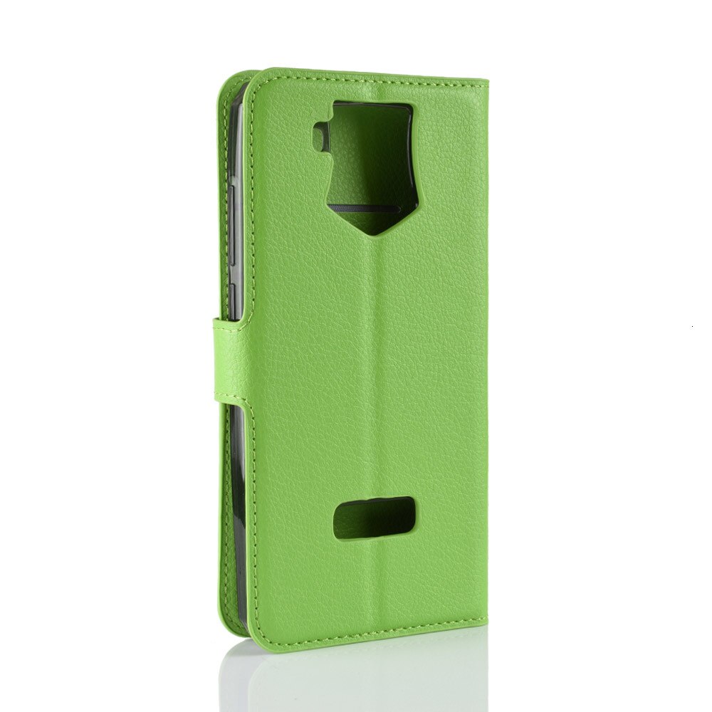 Oukitel K10 Back Cover Leather Flip Case Phone Case For Oukitel K10 Business Phone Bags Wallet Case Fitted Case: green