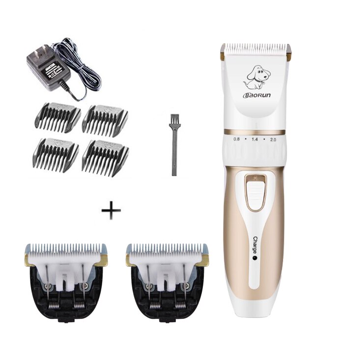 Baorun-cortadora de pelo para perros y gatos, máquina de afeitar, tijeras eléctricas, 110-240V: C