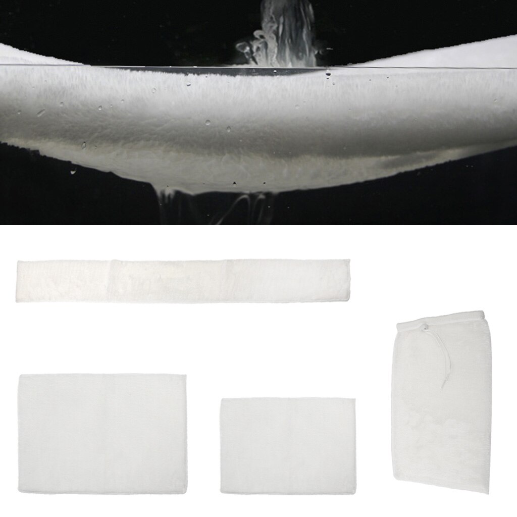 4 typer mikrofiber akvarietank akvarium marine sump filtrering sok taske & filter tæppe tæppe bomuld biokemisk filter
