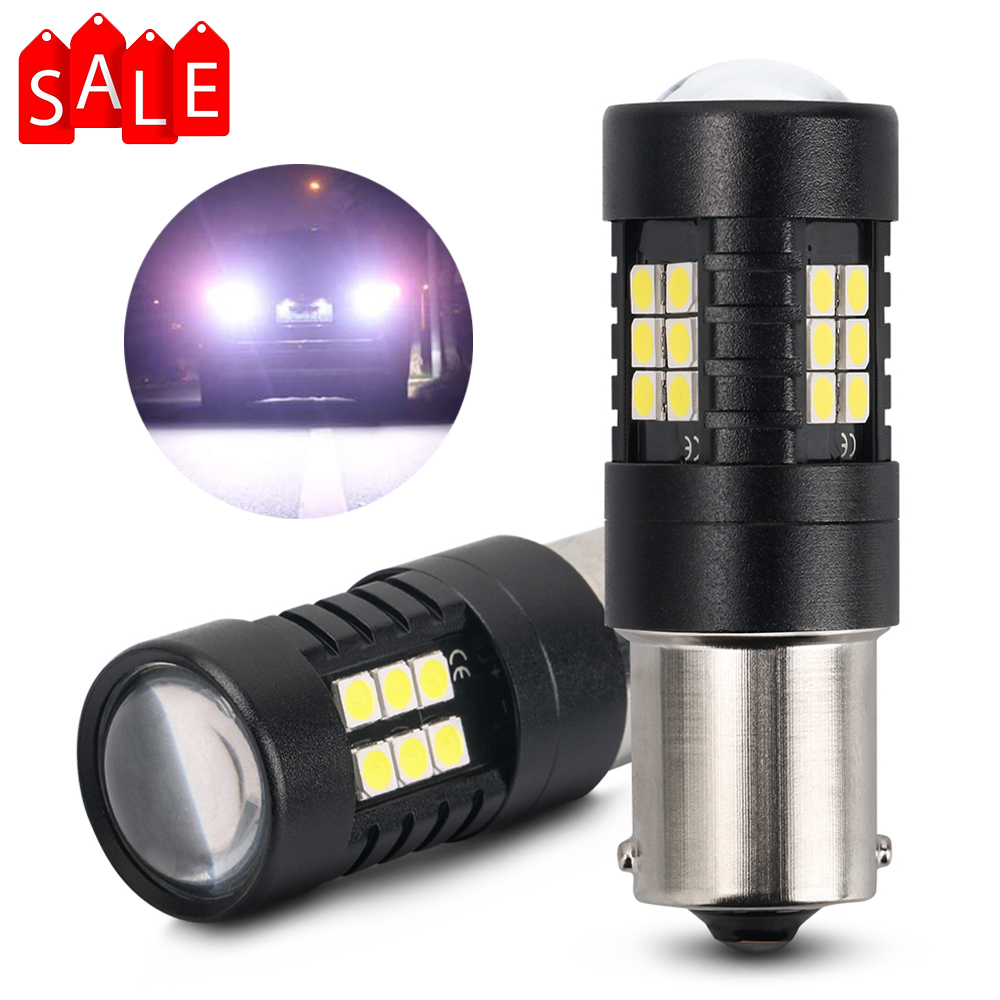 Bilkupé led-belysning 1157 -facks 15d 7443 canbus för automatisk blinkers bromslampa 12v 5w utan fel 3030*21 smd med hd-lins röd och gul