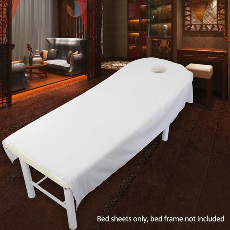 Draps de Salon de beauté, couverture de Table de lit avec trou, traitement de Massage SPA beauté 1 pièces