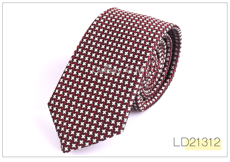 Jacquard vevd halsslips for menn bryllup business klassiske slips polyester slim herre slips for dress 6cm bredde slips: Ld21312