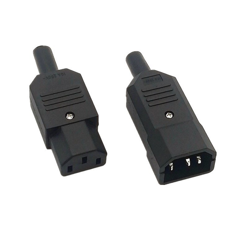 IEC320 C14 C13 Electrical AC Socket 3 Female Male Inlet Plug Connector 3pin Socket Mount