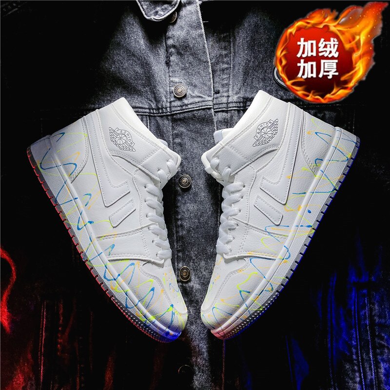 Men's Sneakers High-top shoes Korean men's shoes catwalk men's sneakers comfortable men's casual sports shoes