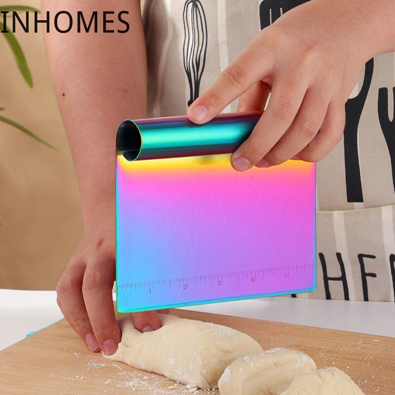 Raspador de pan de acero inoxidable, Espátulas para masa de Pizza, utensilios de cocina para panadero, cortador de pastelería, accesorios para hornear, herramientas