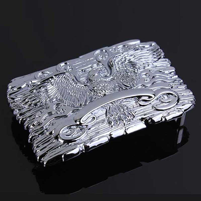 T-DISOM Handmade Antique Silver Western Eagle Metal Belt Buckles Good Plating For 4cm Width Belt