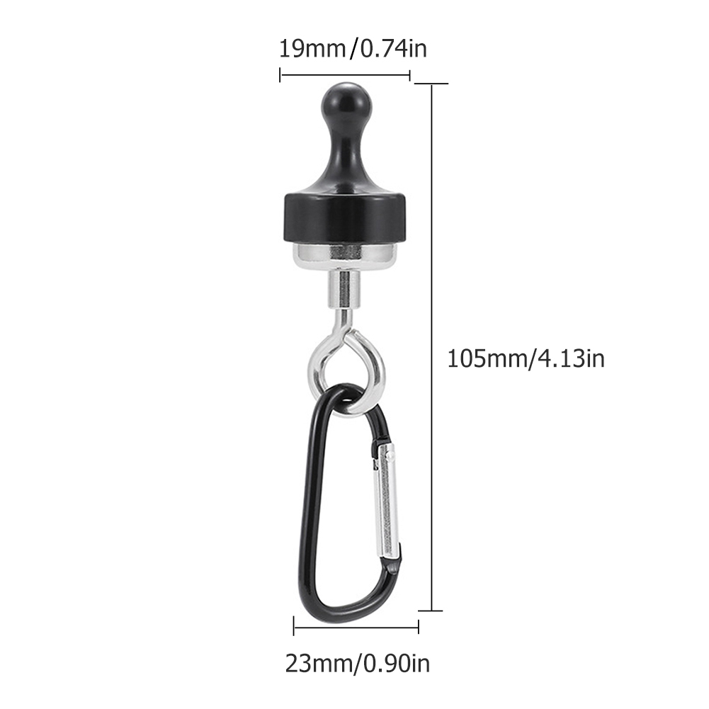 1-10pcs Magnetic Lanyard Clip Pulling Force Hanging Carabiners Heavy Duty Multipurpose for Outdoor Hanging Camping Light
