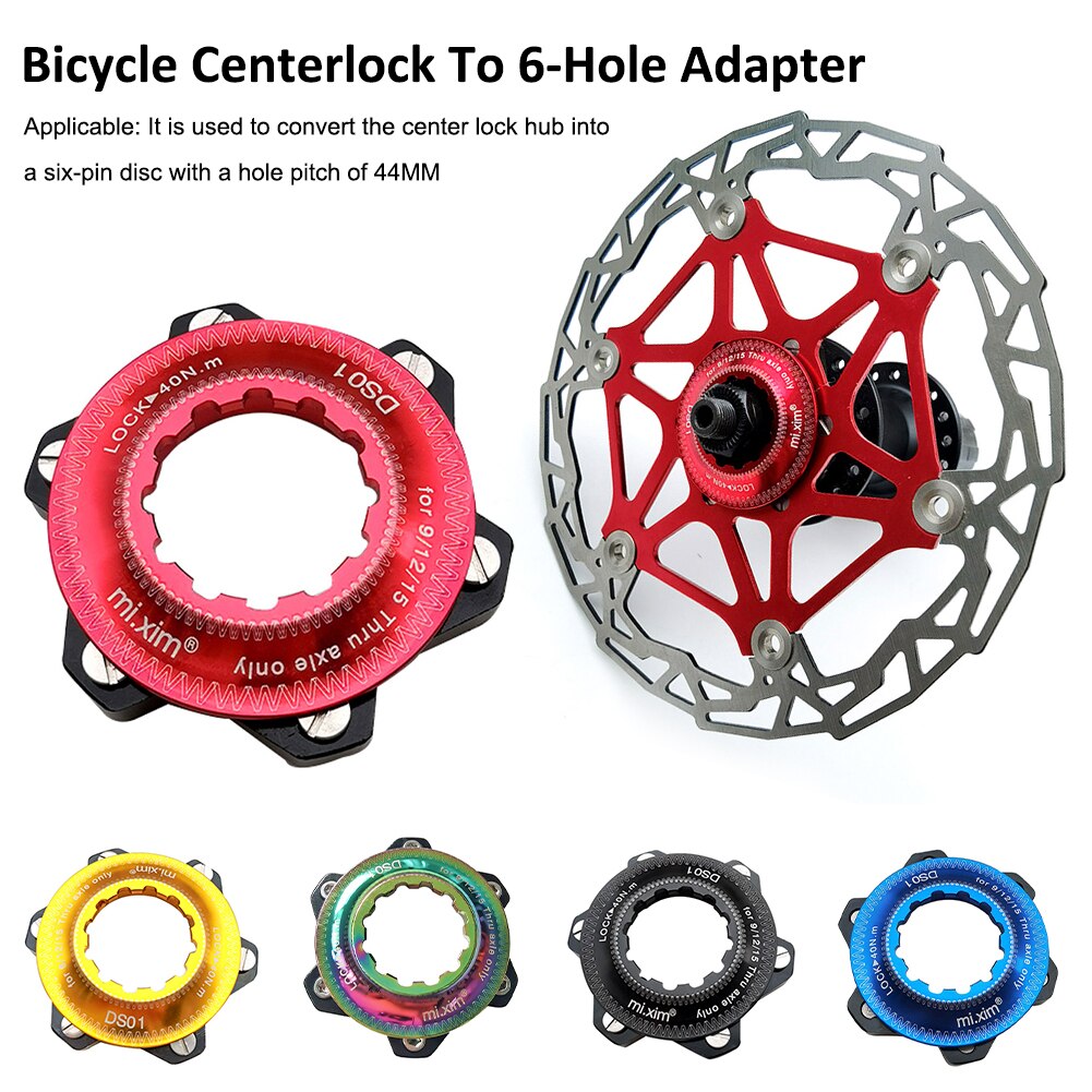 Bicycle Centerlock To 6-Hole Adapter Bike Hub Center Lock Conversion Tool 6 Bolt Disc Brake Rotor Cycling Accessories