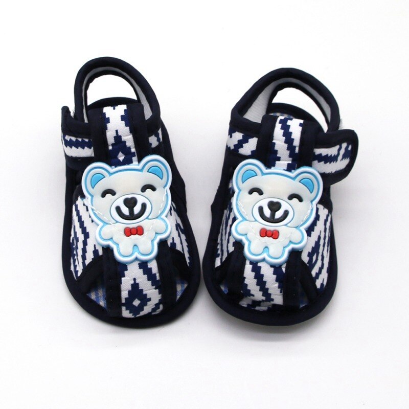 Newborn Infant Baby Girls Boys Summer Casual Sandal Shoes Cotton Gentleman Panda Print Soft Baby Shoes 0-18M: B / 13-18 Months