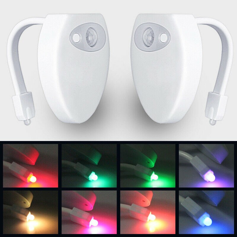 8 Kleuren Motion Sensor Toiletpot Led Nachtlampje Backlight Usb Oplaadbare