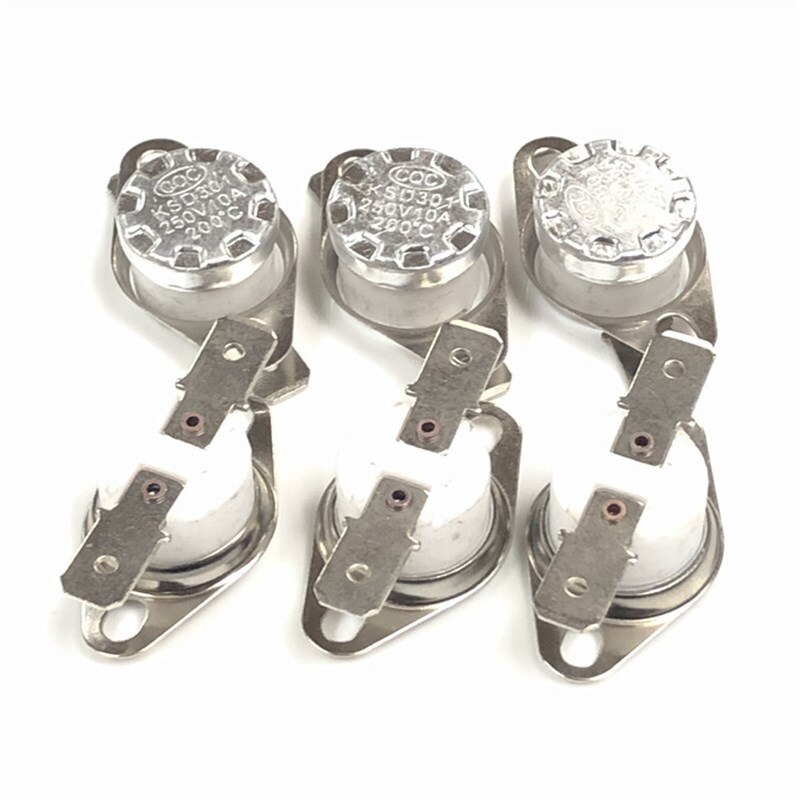 2pcs KSD301 porcelain temperature switch fuse normally closed normally open 10A 150C 155C 160C 165C 170C 250V