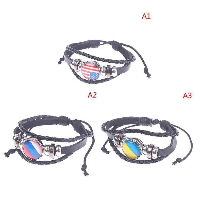 1 pz braccialetti nazionali cinturino in pelle regalo per bambini giocattoli gioielli bracciale in pelle bovina braccialetti tribali etnici per uomo