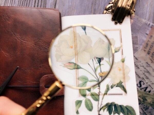 40 piezas papel de terciopelo Vintage gran flor ilustración pegatina DIY álbum de Scrapbooking basura diario planificador pegatinas decorativas