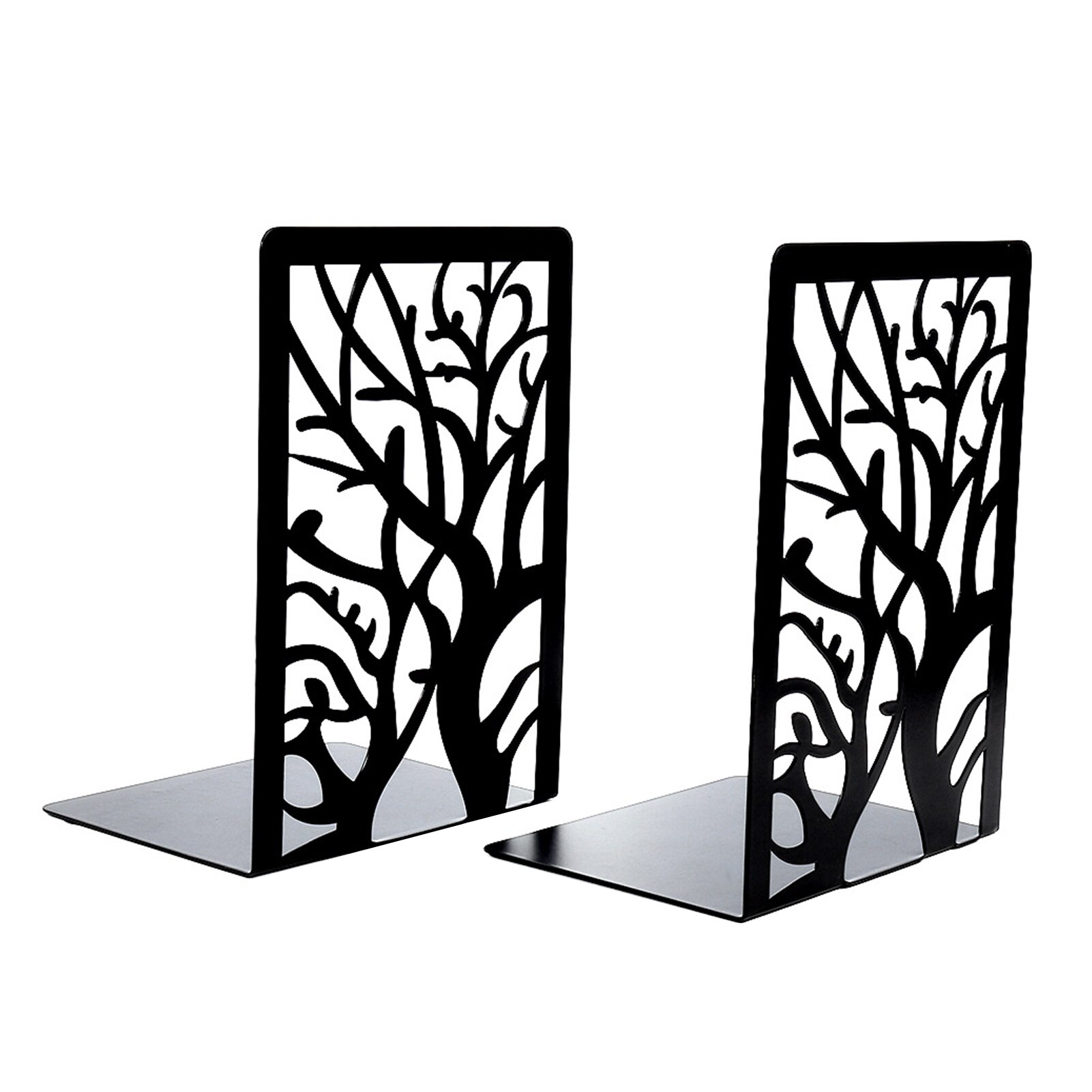 1pair Black Nordic Style Study Holder For Shelves Stoppers Support Home Office Non Slip Storage Heavy Duty Iron Bookend: B