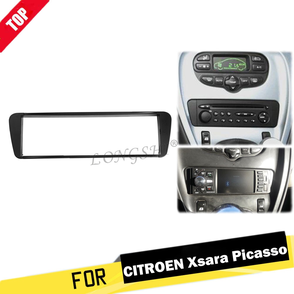 Panel de salpicadero para Radio de coche de un Din para Citroën Xsara Picasso 1999, tablero de unidad principal, Kit de instalación de embellecedor envolvente con marco de salpicadero 1din