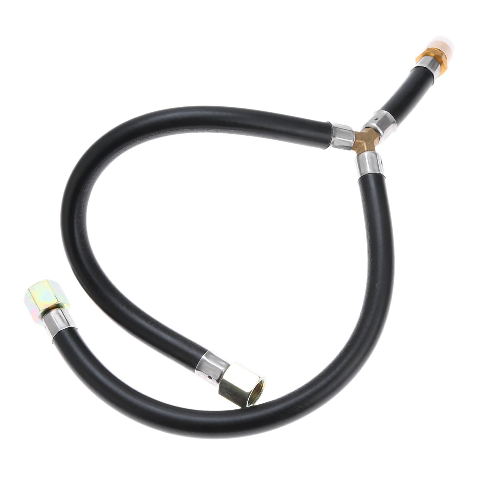 1 pc propan 3/8 tommer flare gas grill tilslutning fleksibel slange, y splitter slange samling dele indløbsrør til bbq komfur