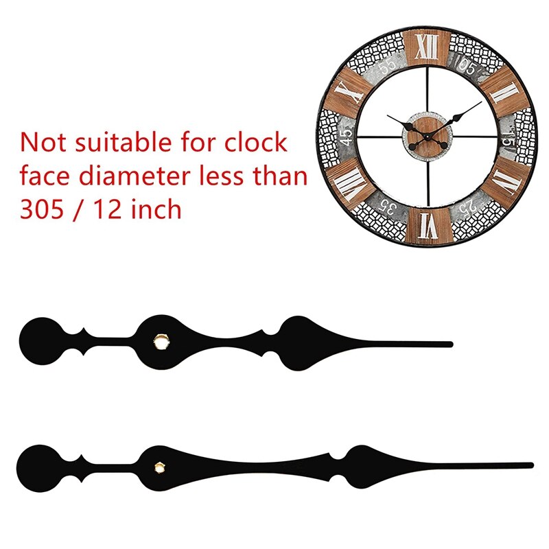 16mm Quartz DIY Wall Clock Motor Kit Movement Mechanism Big Spade Hands DIY Clock Parts Repair Replacement Movement