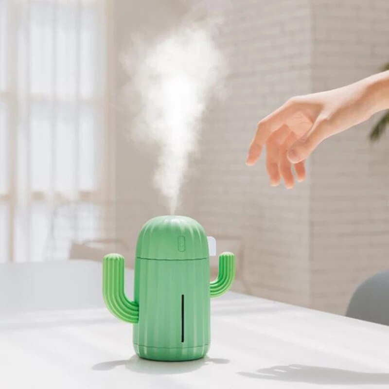 340mL Wireless Car Humidifier Cactus Humidifier Plant Mini Usb Wireless Air Purifier Humidifier Diffuser