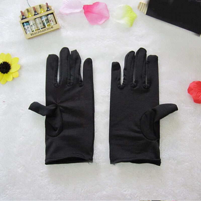 Adult Kids Unisex Spandex Wrist Length Stretch Gloves For Women Girls Dance Party Bridal Wedding Supplies Halloween