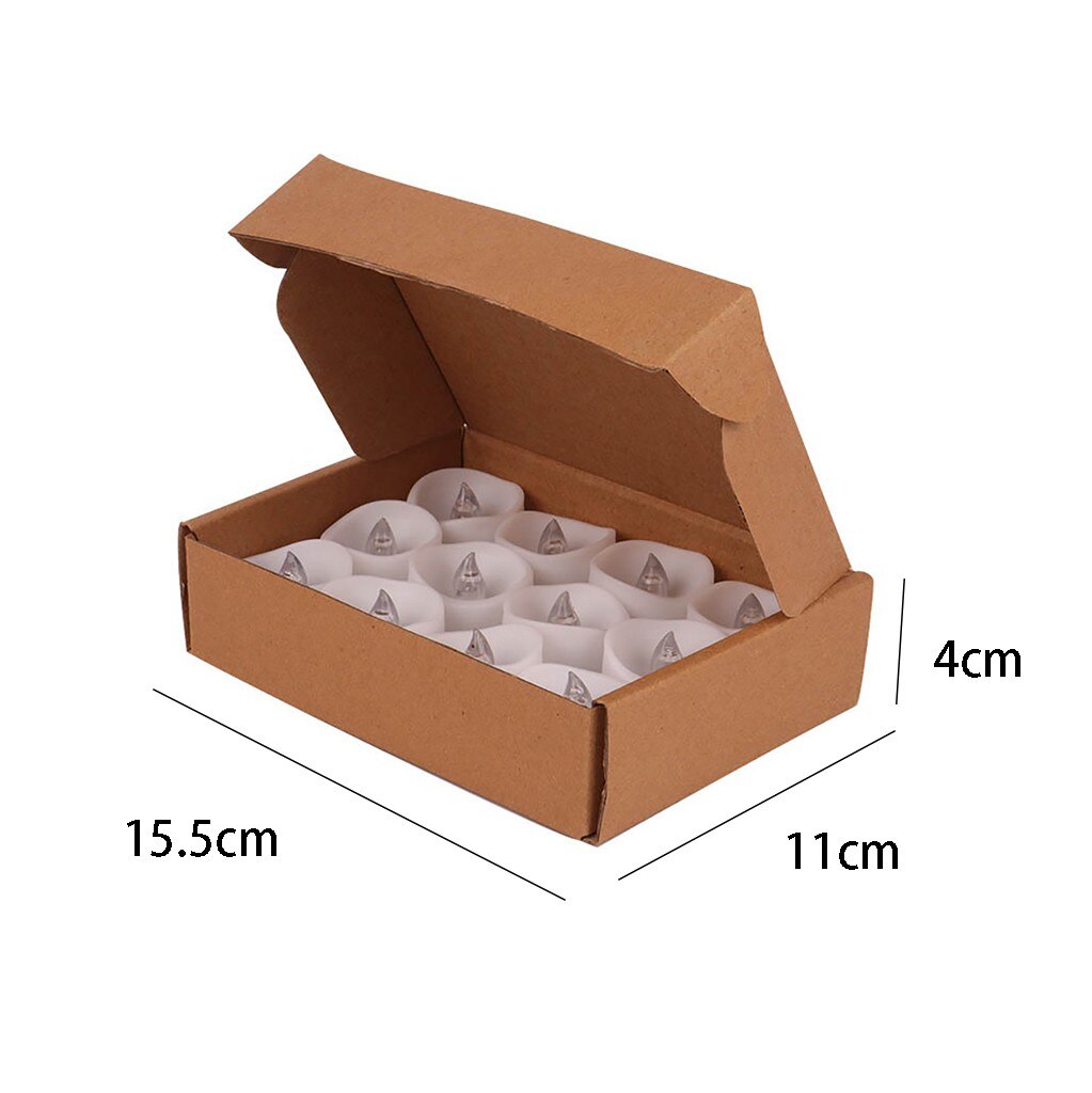 Electronic Candle Lamp With Corrugated Small Tea Wax Timer Function Candle Lamp Flameless Flickering Halloween Weeding Decor