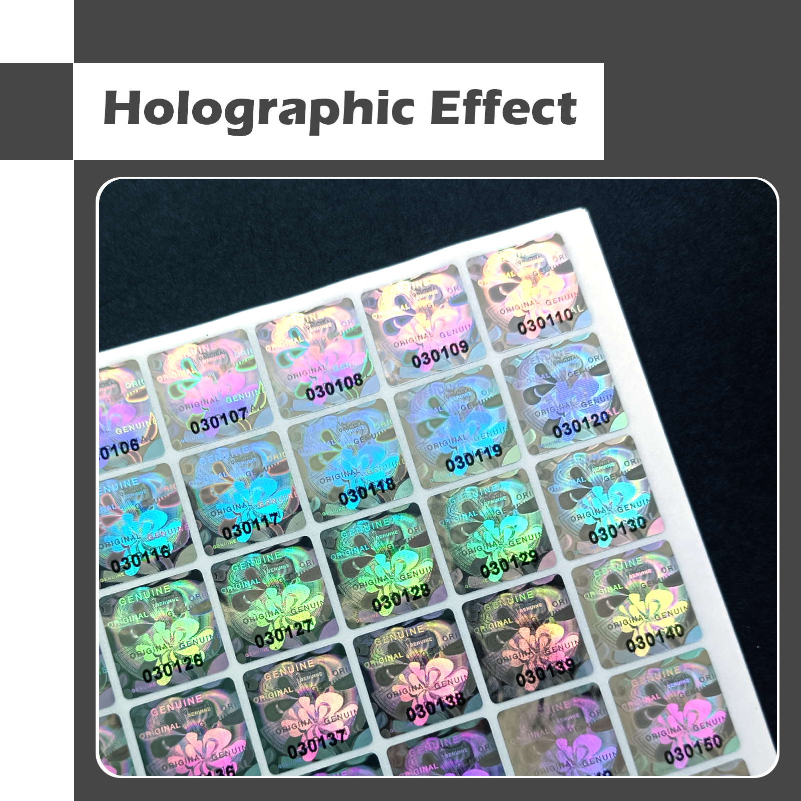 warranty void label sticker,security Authentic Guarantee seal sticker,hologram tamper proof sticker with serial number（1.5cm）