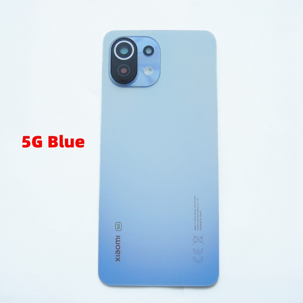 Original för xiaomi  mi 11 lite 5g ne baklucka  mi11 lite med kamera glas lins bakre batteri glasdörr hölje fodral delar