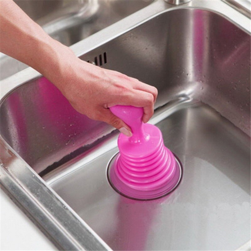 Toilet Drain Plungers Kitchen Rubber Sink Plunger Pipe-Cleaner Pipeline Dredger Household Sewer Suction Plug Bathroom Tools