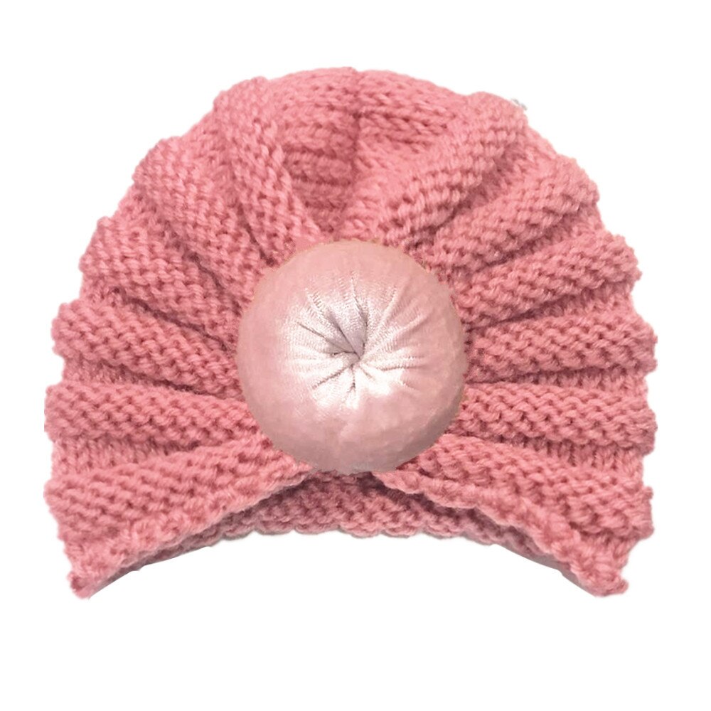 freundlicher nette Hütte Baby feste farbe Krapfen Wolle Hütte Europäischen und Amerikanischen jungen und mädchen zur Seite fahren elastische Hütte: 04