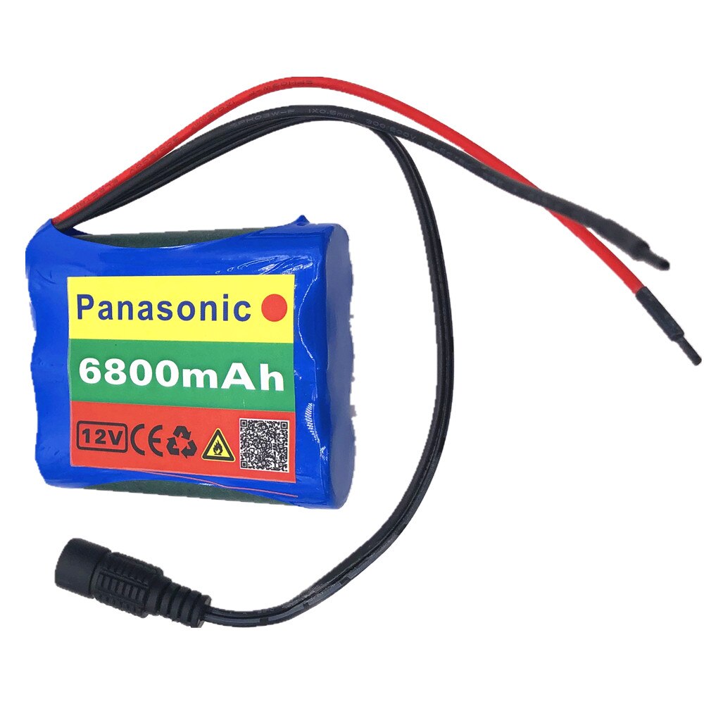 Panasonic12V 6800mAh 18650 Li-ion Rechargeable battery pack for CCTV Camera 3A Batteries