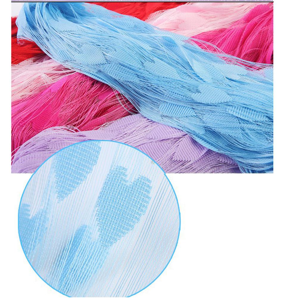 Serce zasłona sznurkowa romantyczne serce w kształcie sznurka zwykły zasłony robić salonu zasłona robić sypialni 100*200cm