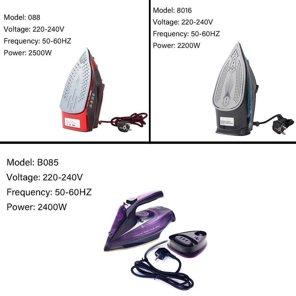 220-240V Electric Steam Iron Wired/Wireless 5 Speed Adjust for Garment Steam Generator Clothes Ironing Steamer Ceramic Soleplate