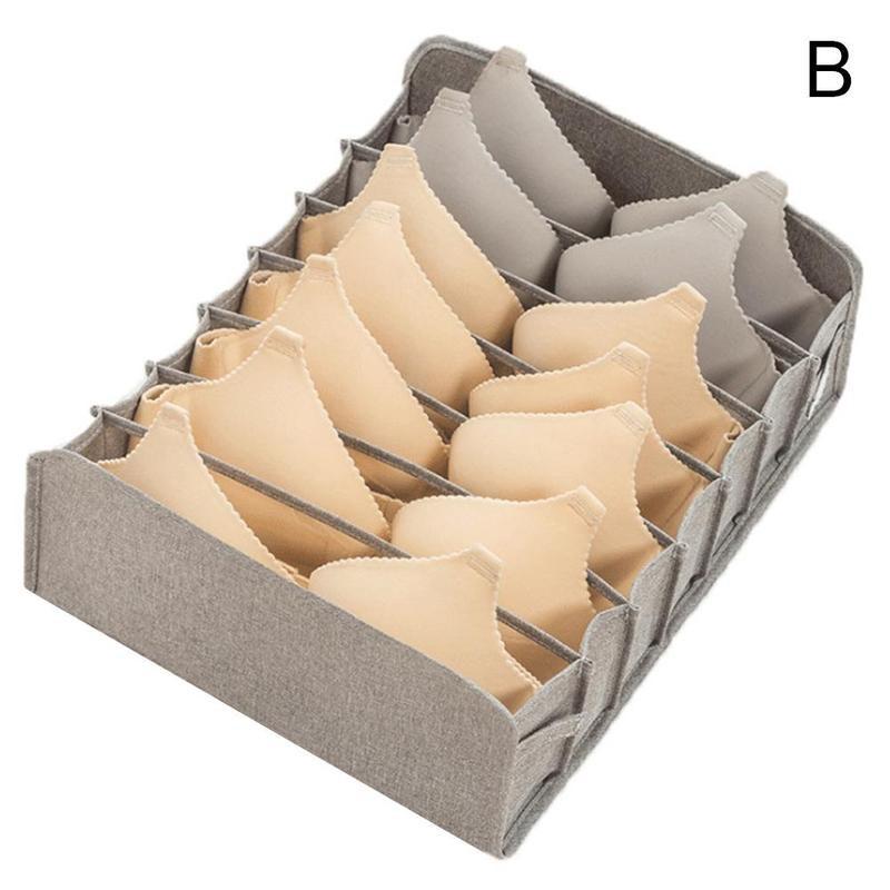 Boîte De Rangement Lingerie Chaussettes Soutien-Gorge Sous-Vêtements Pliable Diviseur Tiroir Placard Organisateur Ménage Vêtements Boîte De Rangement: Orange