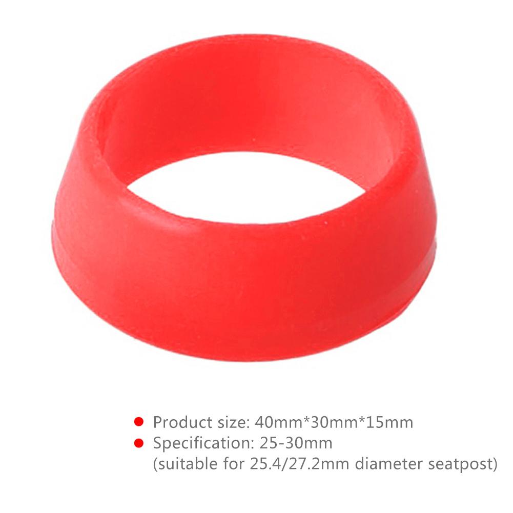 Fiets Zadelpen Ring Stofkap Voor Mtb Racefiets Siliconen Waterdichte Fiets Zadelpen Case Beschermende Fietsen Accessoires Onderdelen: Red 25 to 30