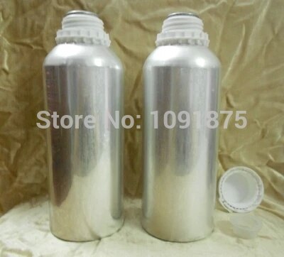 1000 ml aluminium flessen met cap gereinigd oppervlak voor chemische sovlent 1000 ml ongepolijste aluminium flessen voor oliën