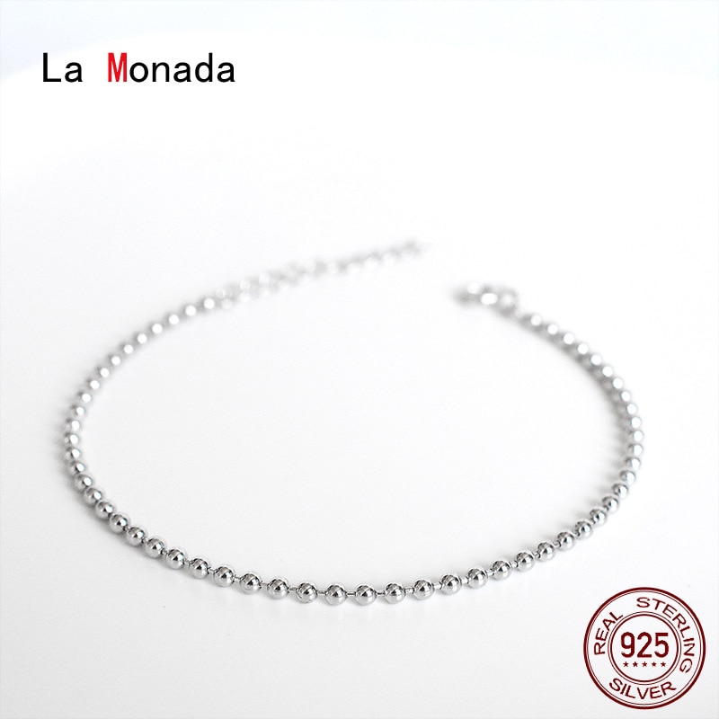 La Monada Fijn Zilver 925 Sieraden Armband Vrouwelijke Vrouw Kralen Ketting Minimalistische Armbanden Voor Vrouwen Zilveren 925 Sterling