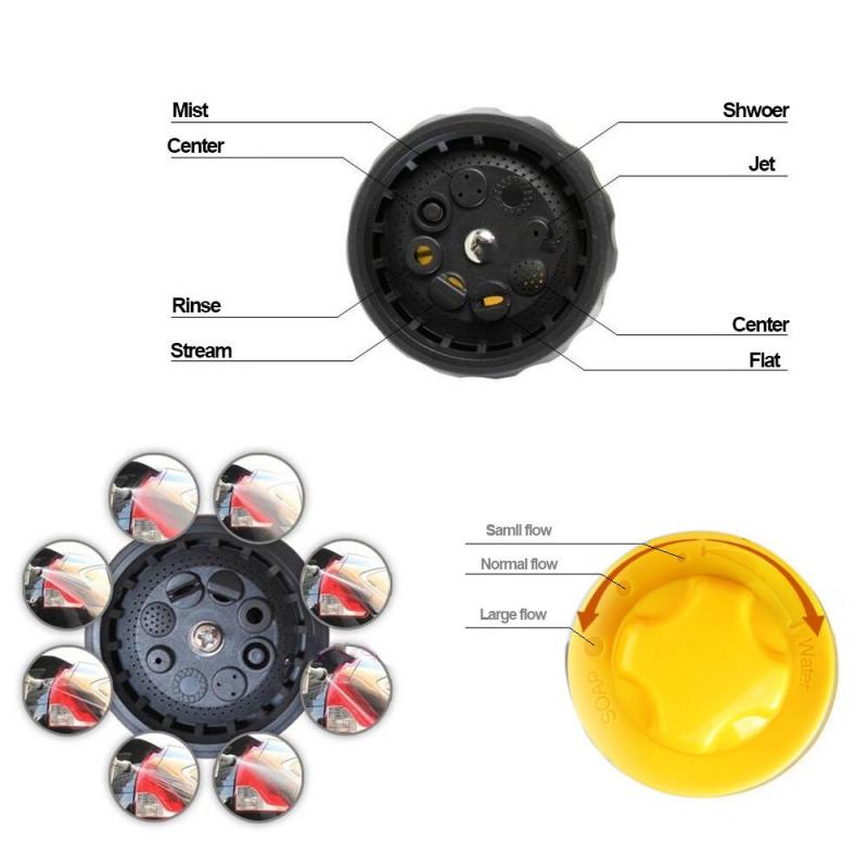 Car Water Spray Gun Washing Machine Car Washing Machine Garden Watering Hose Nozzle Sprinkler Foam Cleaning Water Gun