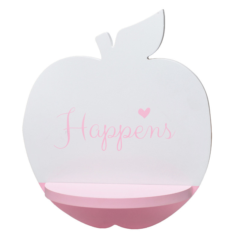 Estantería colgante de madera con forma de fruta para decoración de pared, organizador de estantería de baño para habitación de niño y bebé, accesorios de decoración