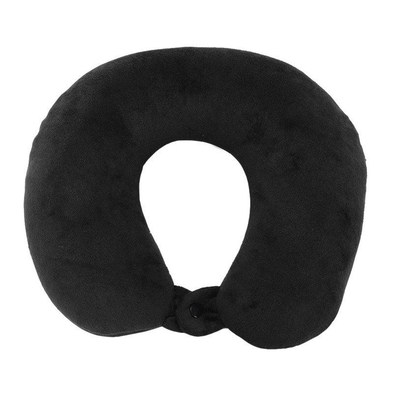 U Shaped Travel Pillow Particles Neck Car Plane Pillows Soft Cushion Home Outdoor Textile Pillow Home Textile Home Garden: black