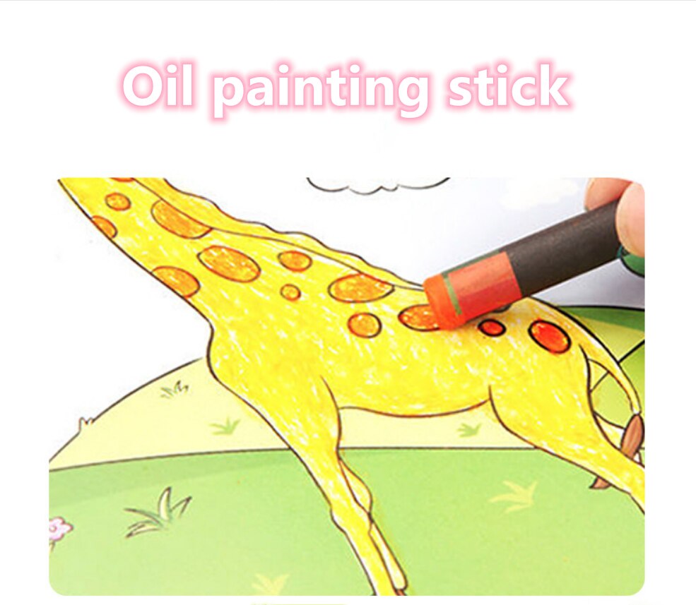 Children drawing watercolor pen, students learn painting special pen, crayon, color lead, oil painting stick