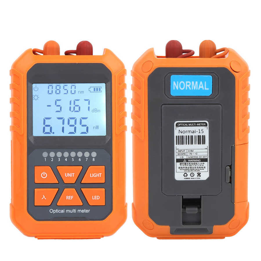 DC3-6V Mini compteur de puissance optique FC/SC/ST-70 à + 3 dB testeur d'atténuation de la lumière testeur de fibres optiques mémoire de longueur d'onde tout-en-un