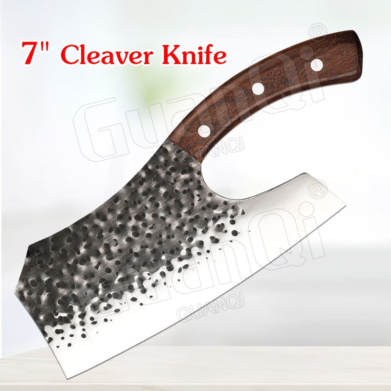 Forged Kitchen Knife Meat Cleaver Butcher Knife Boning Knife Chopping Slicing Knives Fishing Knife Outdoor Cooking Cutter: Style B