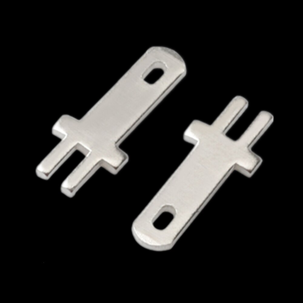 100 stk 2.8 indsatser plug fjeder terminal pcb loddeør type tykkelse 0.5mm 0.8mm to ben, pcb svejseplade terminaler