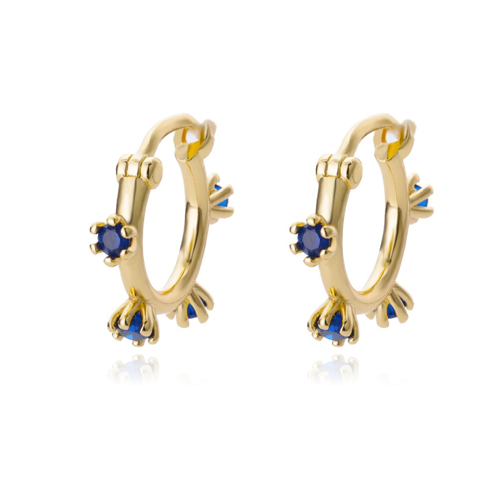Brincos de aço inoxidável para mulheres minimalista zircão de ouro em forma de flor redonda brincos piercing boho jóias presente bijoux femme: 1