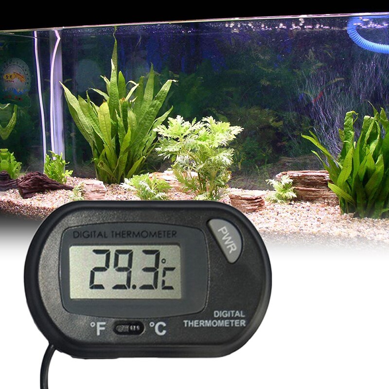 Sucker Fish Tank Thermometer Elektronische Thermometer Waterdichte Duiken Stijlvolle Uitstraling Kleine En Exquise Thermometer