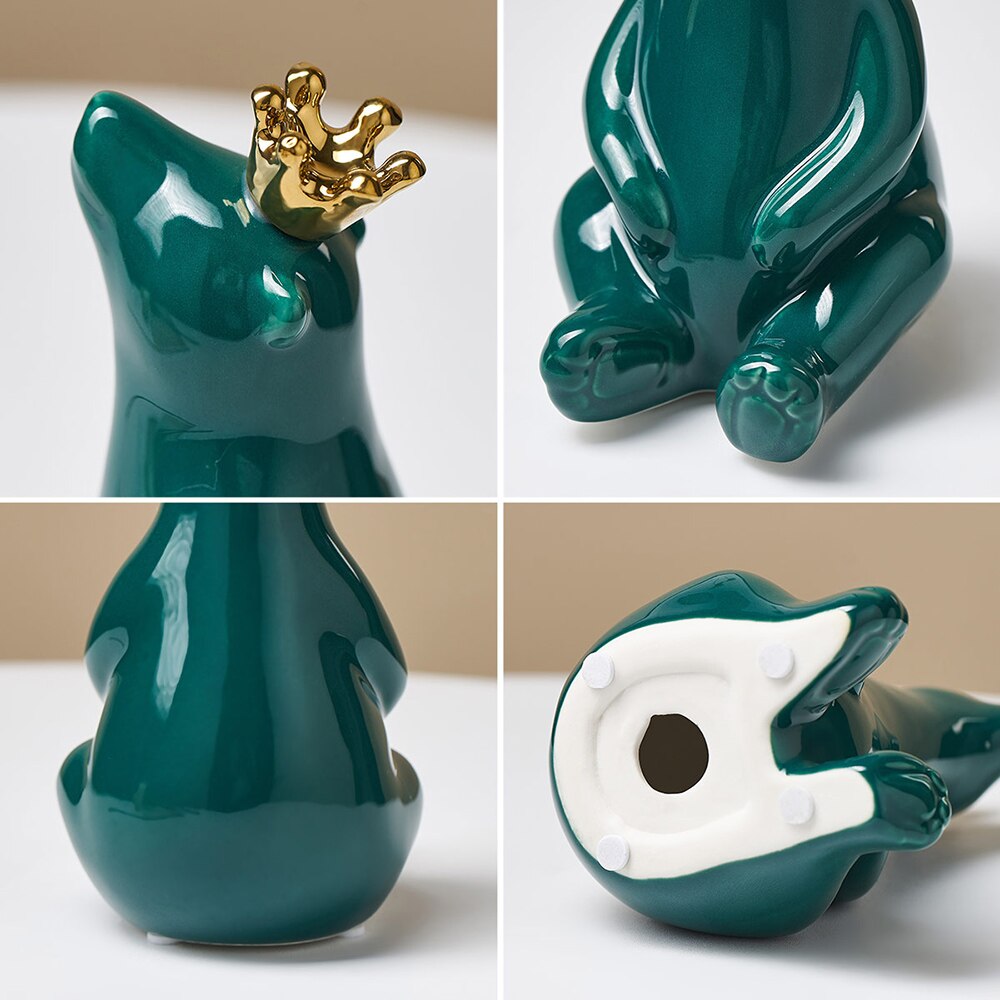 Polar Bear Ceramic Decoration Modern Home Decor Living Room Office Desktop Decoration Feng Shui Decoration Animal Statue